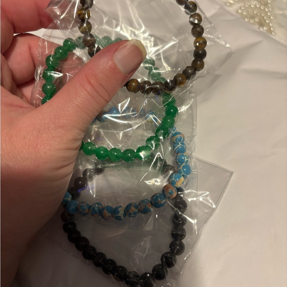 Set of Beaded Bracelets in Multiple Colors